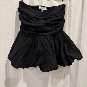 She The Label Black Strapless Bubble Top